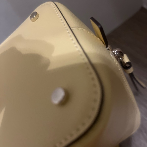 NWOT  Kate Spade Maise Medium Dome Satchel Pebbled Patterson Bag Yellow - Picture 7 of 13